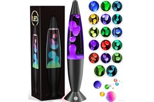 ‎AONESY AONESY Lavalampe Groß Led 17 Farbwechsel Steuerbar: Lavalampen 34cm für Erwachsene | Große Lavalampen Schwarz mit Fernbedienung | Kleine Lavalampe | Geburtstagsgeschenk