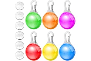 Faburo 6pcs Hunde Leuchtanhänger Sicherheits Clip-On LED Licht 3 Blinkmodis