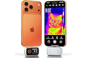 GOYOJO Camera Thermique USB-C, Résolution IR 192×192, Angle Large de 50°, Idéale pour les Inspections de Bâtiments, les Tests Électriques et les Inspections de Pipelines (Compatible avec iOS & Android)
