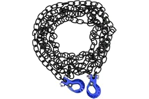 KEEDA RC Tow Chain Trailer Hook Decorative Accessories for 1:10 RC Rock Crawler Axial SCX10 Traxxas TRX4 Wraith D90 Tamiya CC01 Redcat (Blue)