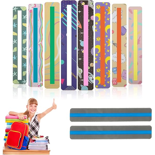 3 Strisce Guida Lettura Per Bambini - Righello Legno 18x6cm Con Finestra | Aiuto Dislessia E Concentrazione - Foto 2