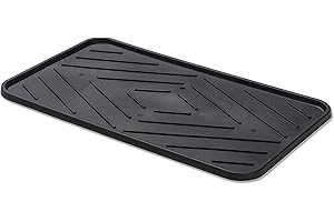 ‎CARPIDO Carpido Schuhabtropfschale Schuhablage Ablage für den Innen und Außenbereich - Fressnapfunterlage Napfunterlage Schuhtablett – Abtropfschale Schwarz 35x63 cm