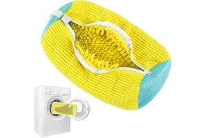 GEMMAHW Reusable Shoe Washing Machine Bag, 360° Protection Trainer Washing Machine Bag with Zipper, Heavy-Duty Laundry Shoe Bag Shoe Cleaning Bag for Sneakers, Trainers, Running Shoes & Delicates (1PCS)