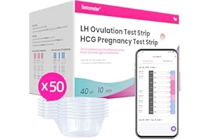 femometer Home LH & HCG Test Kit - Know Your Peak Fertility Days, Help You Get Pregnant - 40 Ovulation Strips & 10 Pregnancy Test Strips, Over 99% Accurate, Easy to Use