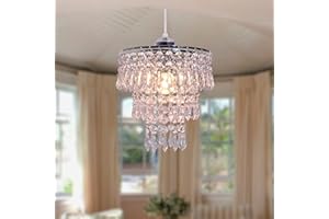 FRIXCHUR Piccolo lampadario di cristallo apparecchio di illuminazione plafoniera ad incasso paralume cromato luce a sospensione di cristallo per corridoio camera ragazze armadio sala da pranzo bagno…