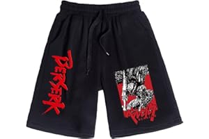 flowereyes Hommes Femmes Shorts Berserk Anime Cosplay Shorts Guts Imprimer Sportpants D'été Mode Casual Lâche Taille Élastique Pantalon Poches