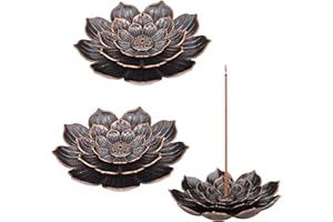BOTUK 2PCS Durable Lotus Incense Holders Relieve Stress Detachable 6 Hole Incense Stick Holders Enhance Sleep Quality for Living Room Bedroom Meditation Room Yoga Room Reading Room Tea House