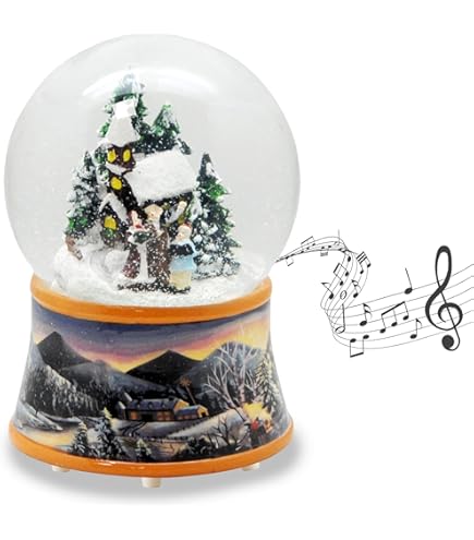 Heaven Sends Schneekugel Mit Musik - Hunde Weihnachtsmotiv 17x11cm
