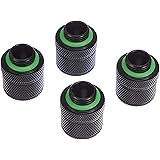Corsair Hydro X Serie, XF Compression DI/DE 10/13 mm, Confezione da Quattro Raccordi (BSPP G1/4" Filettaturam, Ottone Massicc