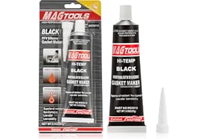 flintronic Adesivo Sigillante Alte Temperature, Adesivo Sigillante Auto e Nautica, Pasta Guarnizione Motore, Resistente, per Sigillare Vetri di Automobili, Motore, Macchina, Tubo-Nero