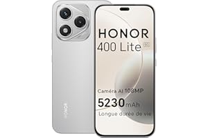 Honor 400 Lite 5G Smartphone,8GB RAM 256GB Memoria Dual SIM NFC, 5230 mAh,108MP avec Bouton AI Téléphone Android 15, 6.7 Pouce AMOLED Eye-Care Display, IP64&SGS, Velvet Grey