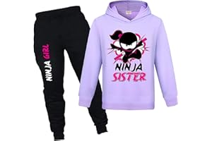 YUANZLN Ninja Kidz Merch Girls Tracksuits Hoodie Sweatshirt & Trousers 2Pcs Sets Kids Casual Sports Costume Clothing