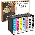 D&C Compatible Ink Cartridge Replacement for Epson T801-T806 for Epson Stylus Photo P50 PX650 PX700W PX710W PX720WD PX800FW PX810FW PX820FWD PX830FWD R265 R285 R360 RX560 RX585 RX685 (7-Pack)