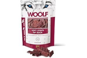 WOOLF Snacks Naturales para Perros | Filetes Tiernos De Pato Sin Conservantes | Chuches Perros Naturales - Dog Treats Saludables con Omega 3 Y 6 para Pelo Brillante | 100g