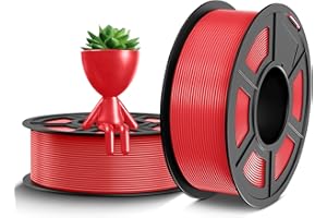 TECBEARS Filament PETG 1,75 mm, czerwony, 2 kg, duża wytrzymałość, filament do drukarki 3D PETG, szpula 2 sztuki, 1 kg, dokładność wymiarowa +/- 0,02 mm, pasuje do większości drukarek 3D FDM