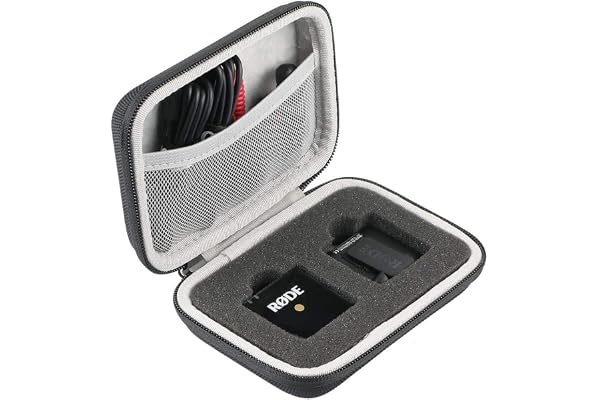Khanka Dur Cas étui de Voyage Housse Porter pour RØDE Rode Wireless ME/GO II/GO Système de Microphone Compact sans Fil(Case Only)