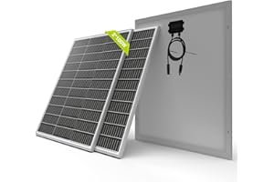 Newpowa Panel solar monocristalino de 200 W, 12 V, 100 W, 2 módulos solares, diseño compacto, módulo de alto rendimiento para caravanas, barcos marinos y aplicaciones independientes de la red (mono