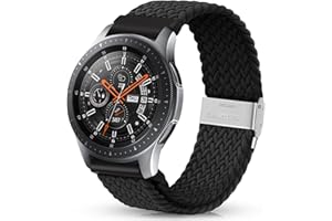 HUZU Armband für Samsung Galaxy Watch 3 45mm, 22mm Nylon Geflochtenes Uhrenarmband für Samsung Galaxy Watch 46mm/Galaxy Gear S3 Frontier/Classic, Einstellbares Ersatz band für Huawei Watch GT 46mm