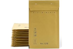 SIDI GLOBAL MARKET Sobres Acolchados, Sobres de Burbujas, Sobres Acolchados de Burbujas Kraft con Cierre Autoadhesivo, Bolsas para Envíos de Ropa, Sobres Acolchados Kraft - SIDI (120x215mm, 10 uds)