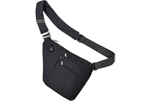 Tibroni Borsa a tracolla a tracolla anti-furto, Petto Borsa Crossbody, Tasca sul Petto da Uomo Donna, borsa a tracolla per uomo e donna, per viaggi, escursioni, jogging