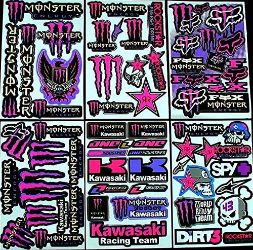 6 Sheets of Motocross MX Stickers Pre Cut Self Adhesive Vinyl PS