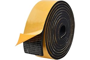 ZAYEJOD Nastro Autoadesivo Schiuma,50mm Larghezza 8mm Spessore Strisce in Neoprene Schiuma Guarnizione in Gomma Isolante Anti-vibrazione Anti-collisione Insonorizzata Protezione per Mobili Auto, 2M