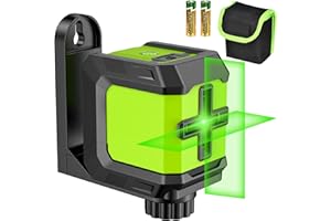 Kreuzlinienlaser, Onherm Laser Wasserwaage Selbstnivellierend Grün, 4 Helligkeitsstufen Linienlaser Kreuzlaser Baulaser Nivelliergerät für DIY Inneneinrichtung Baustellen, 30M, Magnethalterung 360°