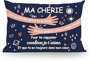 Aosumin Voici Un câlin Rien Que pour toi ma chérie pour Te rappeler Combien Je t’Aime Et Que tu ES Toujours dans Mon cœur Taies d'oreiller pour ma chérie Anniversaire Saint-Valentin Cadeau de Noël