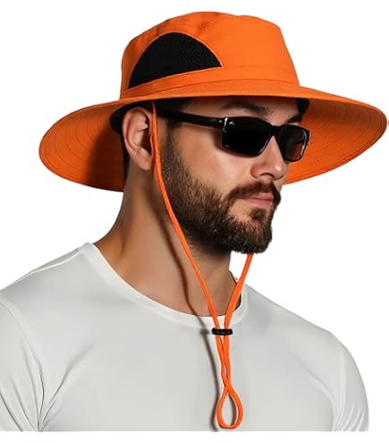 Cappello Da Sole Uomo Con Bordo Largo - Pieghevole, Impermeabile, Protezione UV Per Esterni - Foto 4