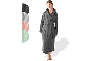 SIEGENTHAL® Damen Bademantel Frottee Velour 100% Baumwolle mit Kapuze Weich S bis XL – Kuscheliger Bademantel für Frauen, Komfortabel, Waschbar, Weich und Sanft