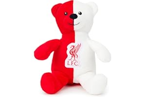 The Gift Scholars Liverpool FC Bonnet d'ourson en peluche 15 cm sous licence officielle pour adultes et enfants
