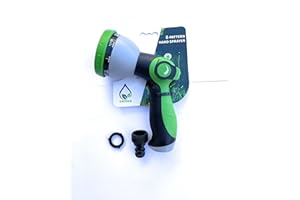 SEMEA Pistola de riego pistola de agua para Jardin 8 modos ajustables de pulverizacion