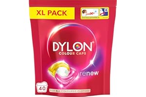Dylon Colour: Colour Caps (40 Wash Loads), Dylon Colour Caps for all Coloured Clothes, Colour Laundry Detergent Pods to Protect Colours, renewing in every wash with optimal results in 10 washes