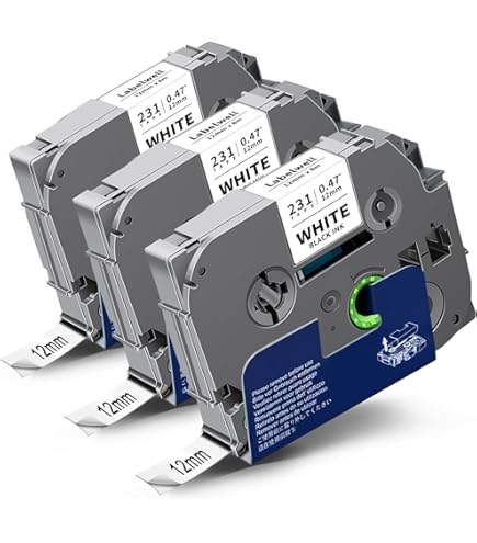 NEOUZA Compatibel voor Brother P-Touch TZe Tz Wit op Zwart Label Tape 6mm 9mm 12mm 18mm 24mm 36mm Alle Grootte (TZE-345 18mm