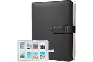 Fotoalbum with 256 Taschen, EAAERR Fotoalbum passend für 3.93 Inch Film(5.8cm*8.8cm) Fujifilm Instax Mini 9/Mini 8 / Mini 25 / Mini 11 / Mini Link Drucker, Polaroid Snap PIC-300 (Schwarz)