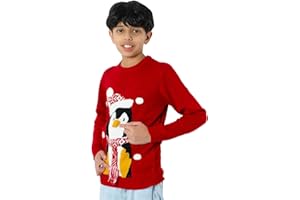 NOROZE Garçons Fille Unisexe Noël 3D Pull Enfants Xams Pullover Pull-Over Père Noël Bonhomme de Neige Renne Manchot