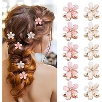 Beaupretty Rosen-Haarklammern – 20 Stück, Weiß & Rot, Blumen-Clips Für Frisuren