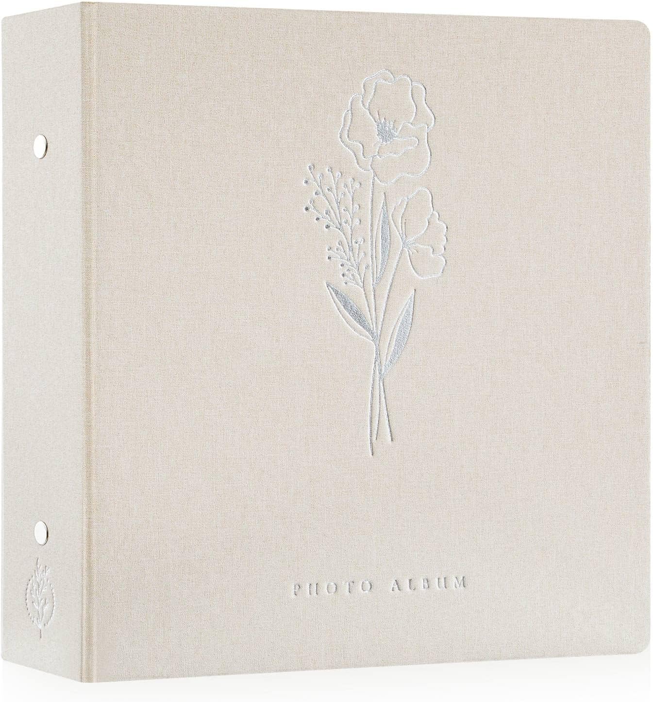 Lanpn Album de Fotos 10x15 1000, Grande Lino Album para Photos Bolsillos Verticales Horizontal Beige