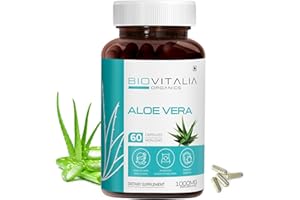 BIOVITALIA ORGANICS BIOVITALIA Aloe Vera Extract Capsule for Men & Women | Dietary Supplement | Support Immune System | Supports Healthy Digestion - 60 Veg Capsules