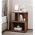 Wakefit Bedside Table| Engineered Wood Side Table with Storage with Single Drawer | 1 Year Warranty | - Cinder - Columbian Walnut