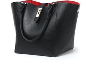 sqlp Shopper Bag Women's Large Leather Handbag for Women Large Handbags Big Bag Work Handbags for Women Shoulder Bags, black