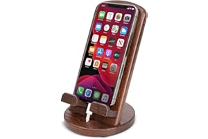 ‎TESLYAR Teslyar Drewniany stojak na telefon komórkowy na biurko przenośny męski prezent na stolik nocny organizer prezent dla mężczyzn męża żony rocznica taty torebka na urodziny ojca ukończenie szkoły męski