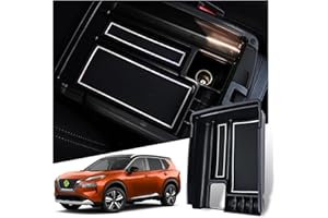 Ruiya Kompatibel mit Nissan X-Trail X Trail T32 2014-2021 Mittelkonsole Aufbewahrungsbox, XTrail Armlehne Organizer Tray Mittelarmlehne Handschuhfach Mittelkonsole Organizer X Trail Zubehör
