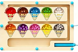 HAUTLLAIF Toys for 2 3 4 Old Boys,Wooden Magnetic Counting & Matching Game,Fine Motor Skills Toys and Educational Toys for 3 Year Old Boy Gifts,Christmas Stocking Fillers Gifts for Kids