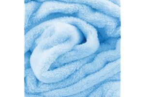 Bestlivings Przytulny koc 220 x 240 cm w kolorze jasnoniebieskim o gramaturze ok. 280 g/m², dostępny w wielu