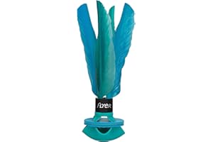 Waboba Flyer - Soft Rubber Shuttlecock, Badminton Thrower for Indoors & Outdoors, Training Aid for Solo Practice, Garden Games for Kids & Adults, Family Games for All Ages - Mint/Blue (22cm Tall)