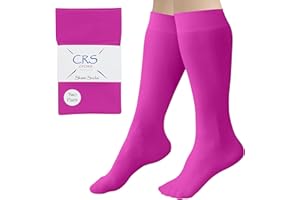 CRS Cross Eiskunstlaufsocken (2 Paar) Kniehohe Strumpfhosen für Schlittschuhe, Fußlaufsocken Tanzstrumpfhose