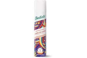 Batiste Suchy szampon Love is Love 200 ml, z zapachem, słodko-owocowy zapach kwiatowy, do odświeżenia włosów pomiędzy myciem włosów, bez spłukiwania