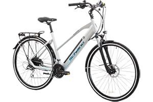 F.lli Schiano E-Wave 28 inch electric bike, bikes for Adults, city bicycle for men/women/ladies with suspension fork, adult hybrid road e-bike with 36V battery, 250W motor and lights