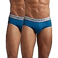 Jockey 8037 Men's Super Combed Cotton Solid Brief with Ultrasoft Waistband (Pack of 2)
